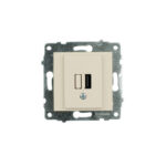 Механізм розетки USB кремової