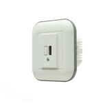 Розетка 1-USB LOFT біла+сіра - Зображення 2