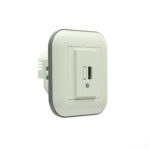 Розетка 1-USB LOFT біла+сіра - Зображення 3
