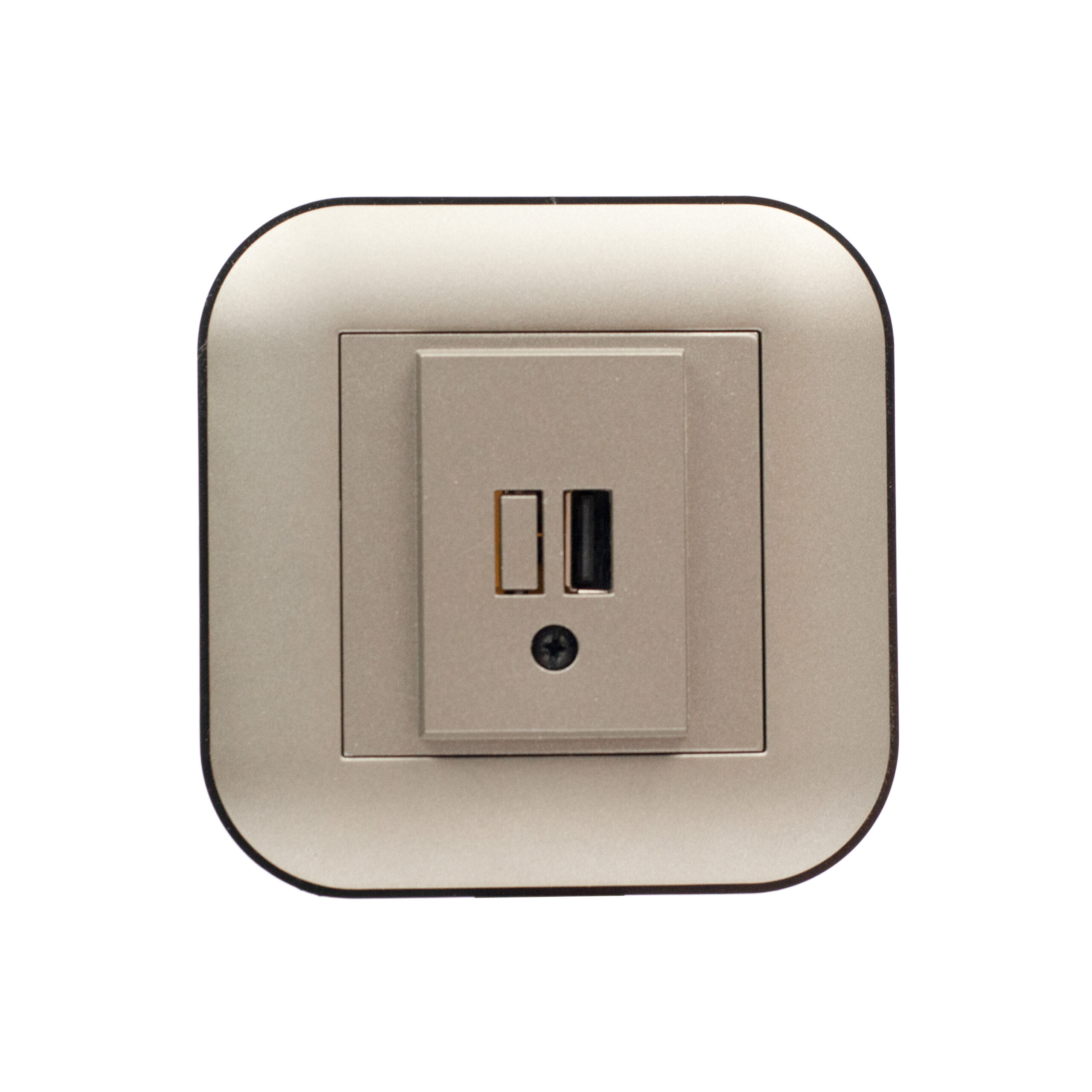 DSC_6916 Розетка 1-USB LOFT антрацит+чорна - Зображення 1
