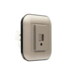 Розетка 1-USB  LOFT антрацит+чорна - Зображення 2
