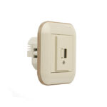 Розетка 1-USB LOFT кремова+крафтова - Зображення 3
