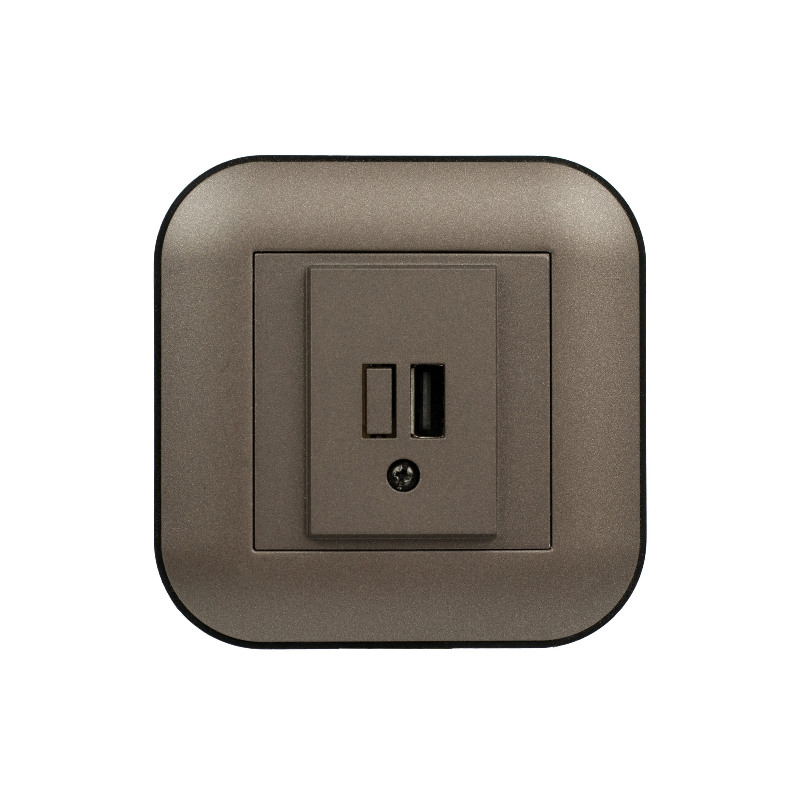 DSC_7304 Розетка 1-USB LOFT мока+чорна - Зображення 1