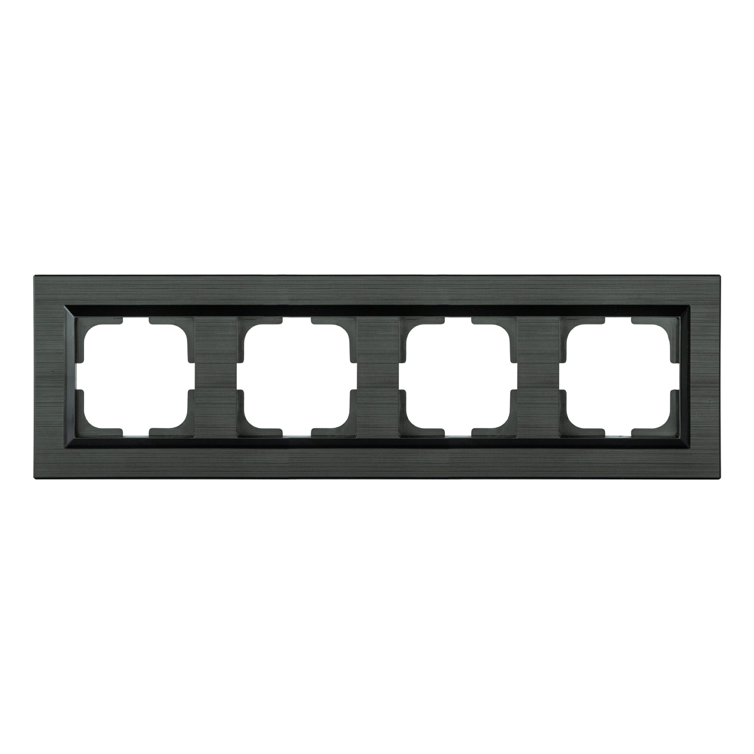 QUANTUM_antratsut_ramka 4-na_1 Рамка чотирна QUANTUM антрацит - Зображення 1