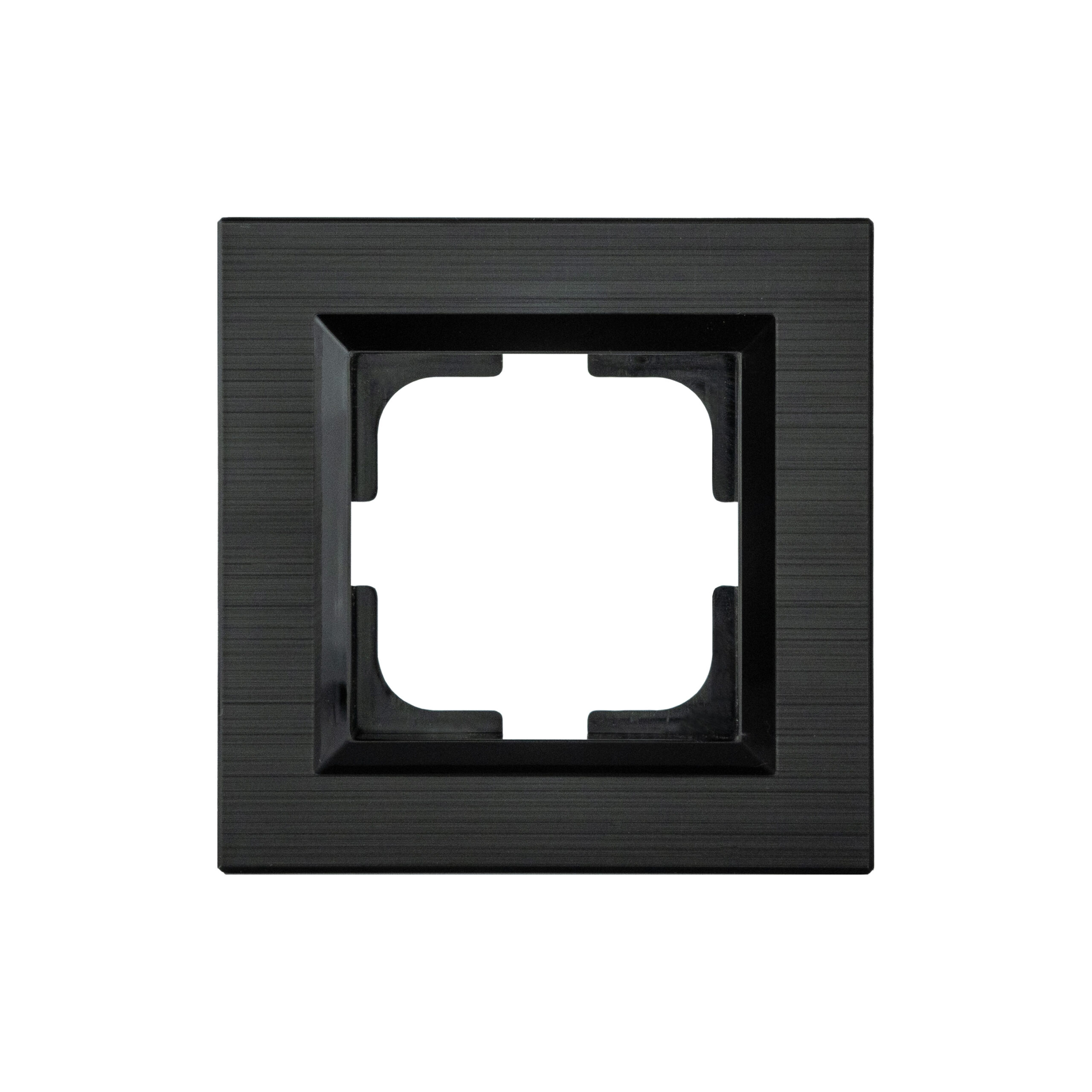 QUANTUM_black_ramka 1-na_1 Рамка одинарна QUANTUM чорна - Зображення 1