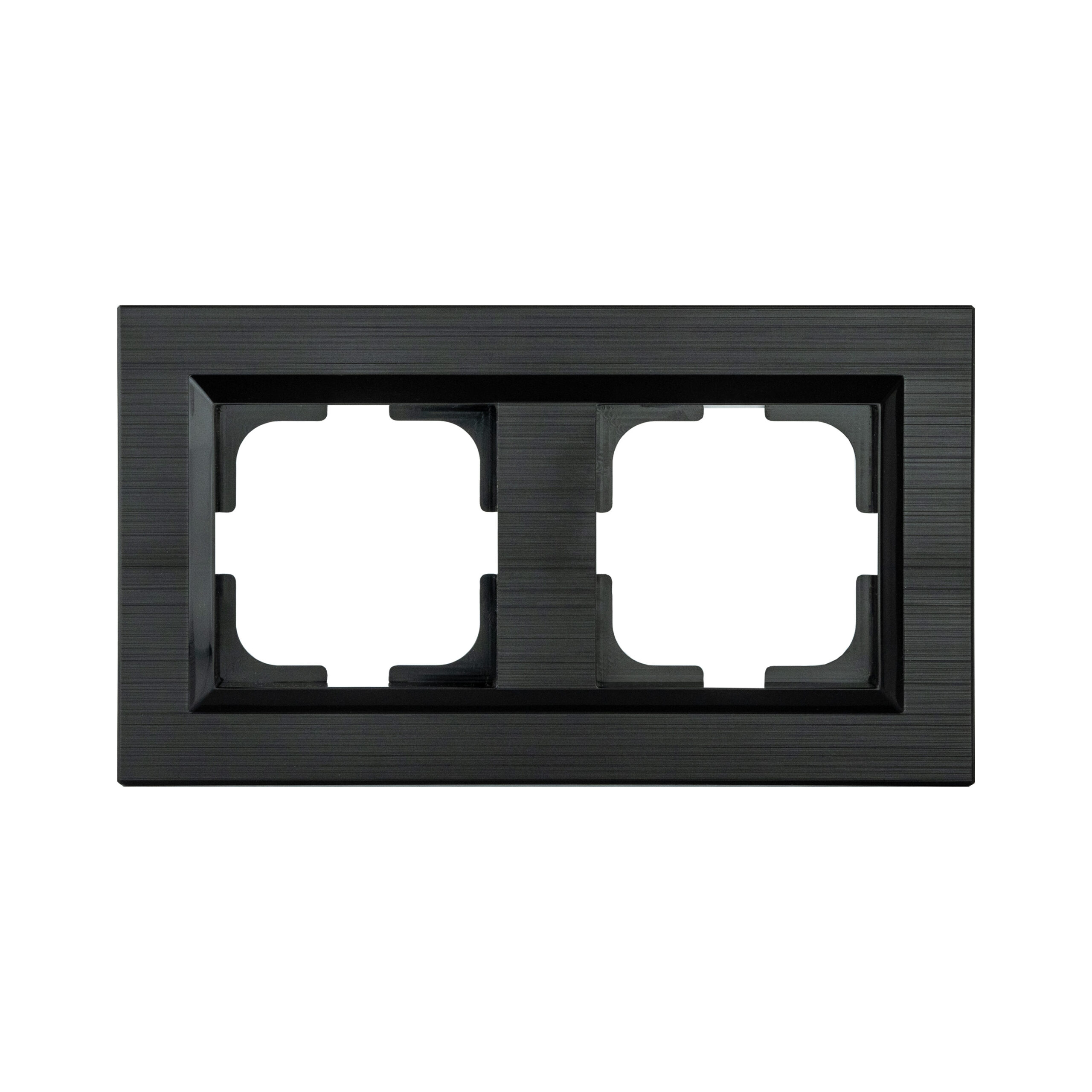 QUANTUM_black_ramka 2-na_1 Рамка двійна QUANTUM чорна - Зображення 1