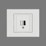 Розетка 1-USB Grano біла