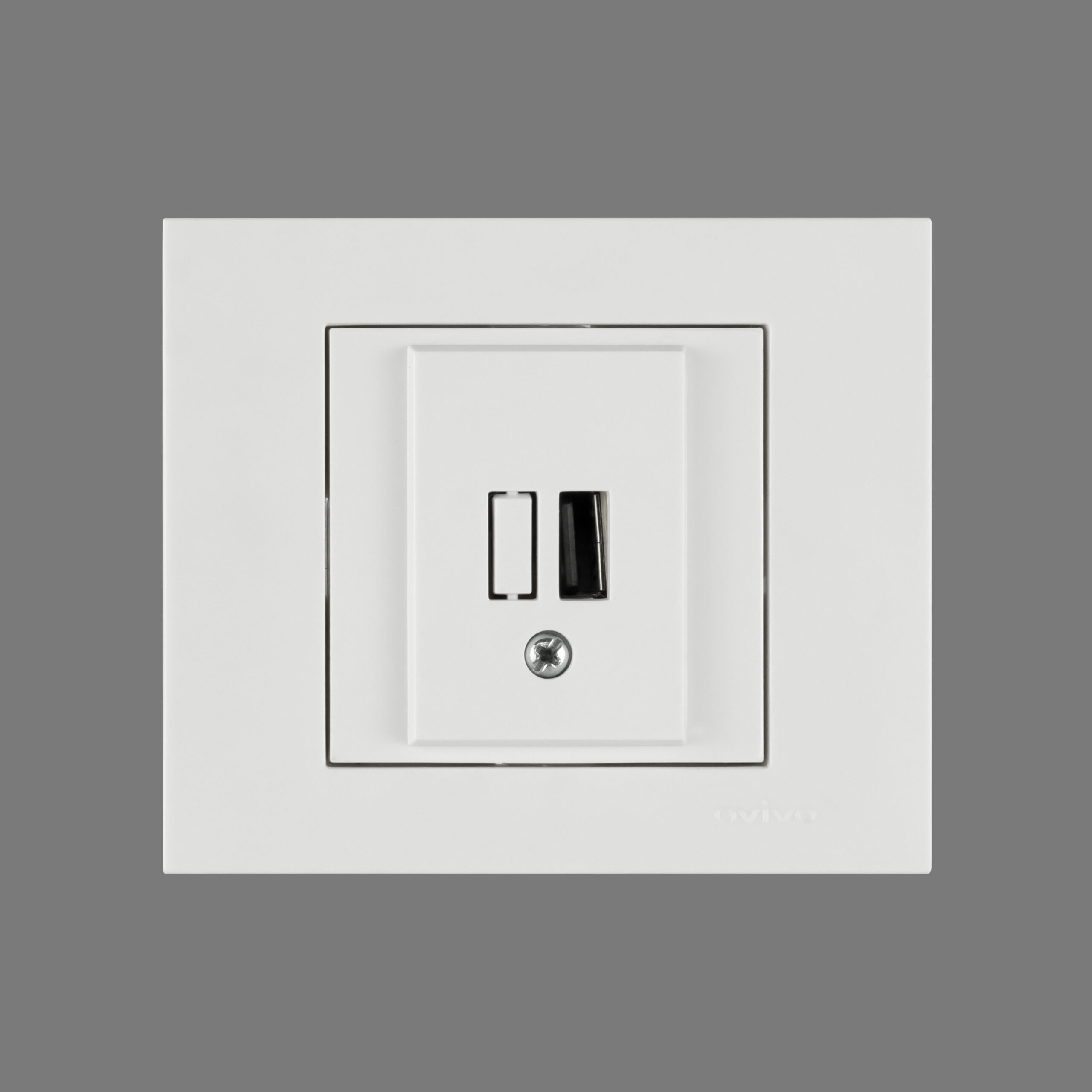 grano_bil_rozetka 1-na usb_1 Розетка 1-USB Grano біла - Зображення 1